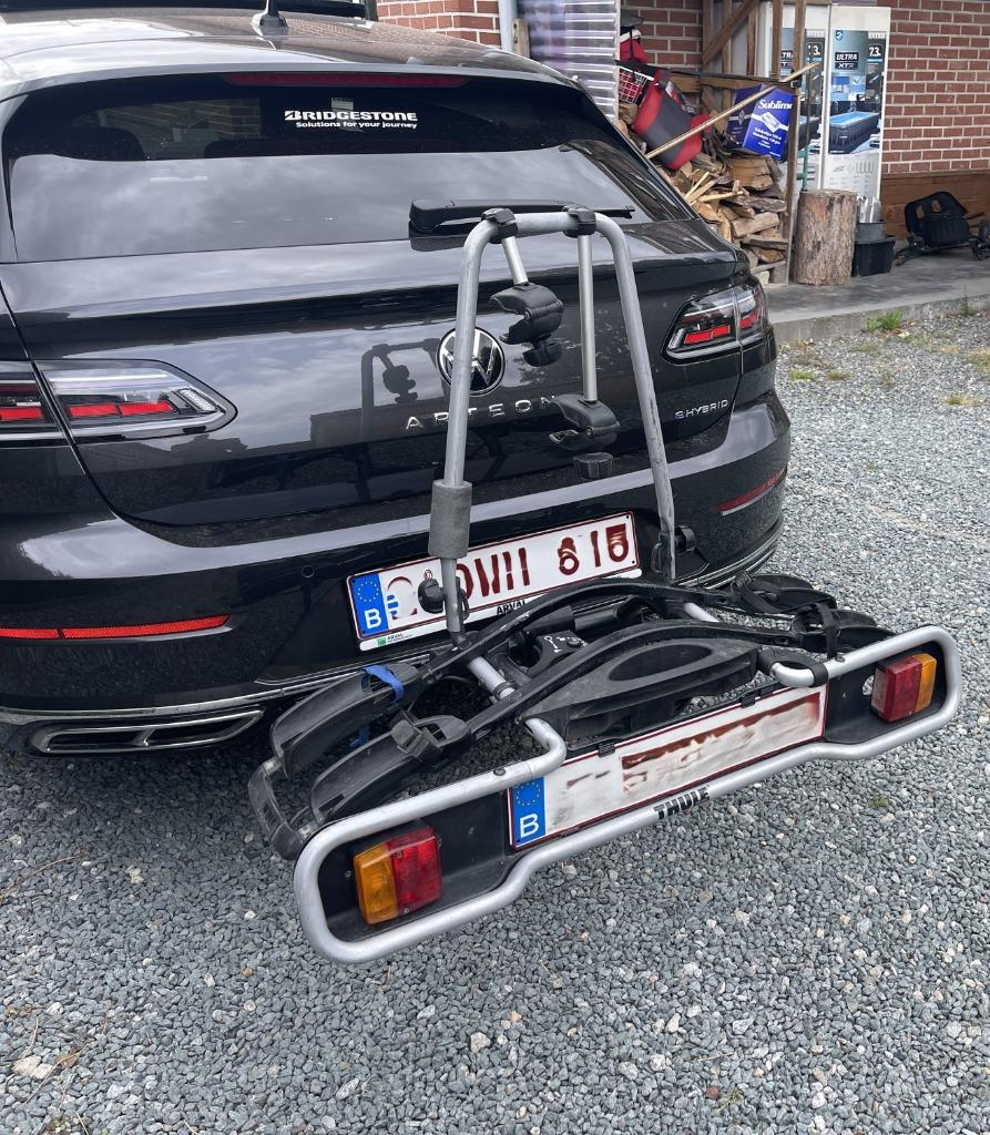 Thule fietsendrager voor 2 fietsen – te huur (trekhaak), Auto diversen, Fietsendragers, Gebruikt, Trekhaakdrager, 2 fietsen, Ophalen