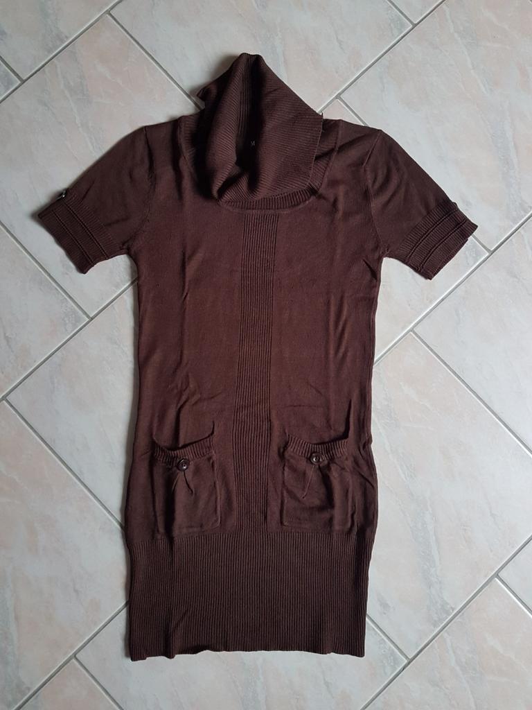 Wollen trui-jurk, Kleding | Dames, Jurken, Bruin, Nieuw, Ophalen of Verzenden, Maat 36 (S)