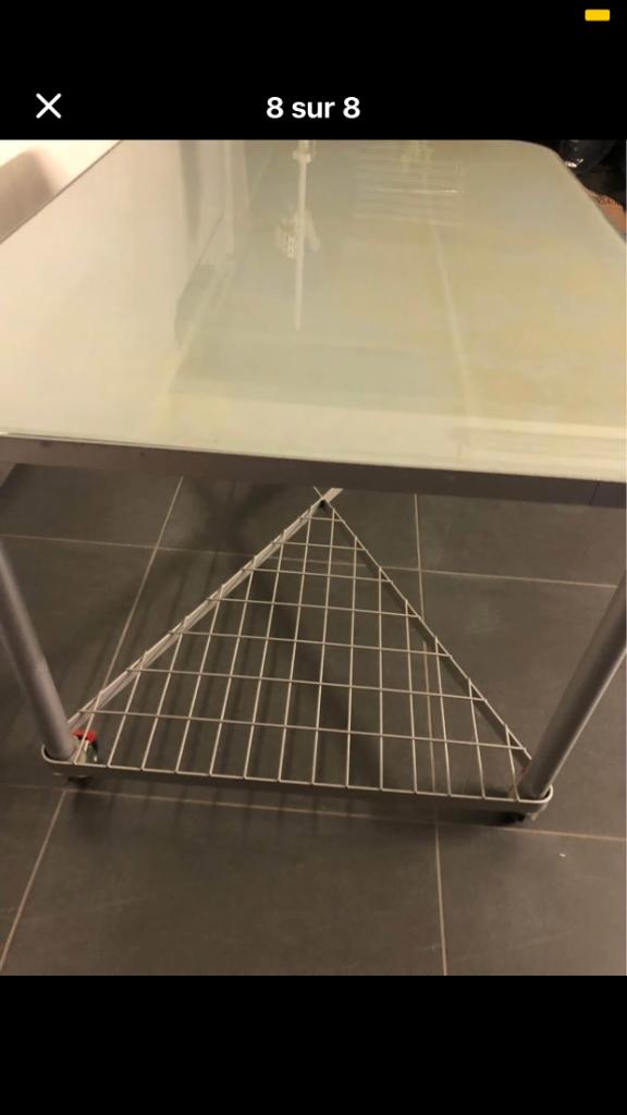Table en verre double plateau, Maison & Meubles, Tables | Tables à manger, Cinq personnes ou plus, Verre, Enlèvement, Utilisé