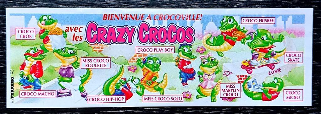 Bpz papier Crazy Crocos ( City Crocos ) FRANKRIJK (2), Ophalen of Verzenden, Gebruikt, Hardplasticfiguren
