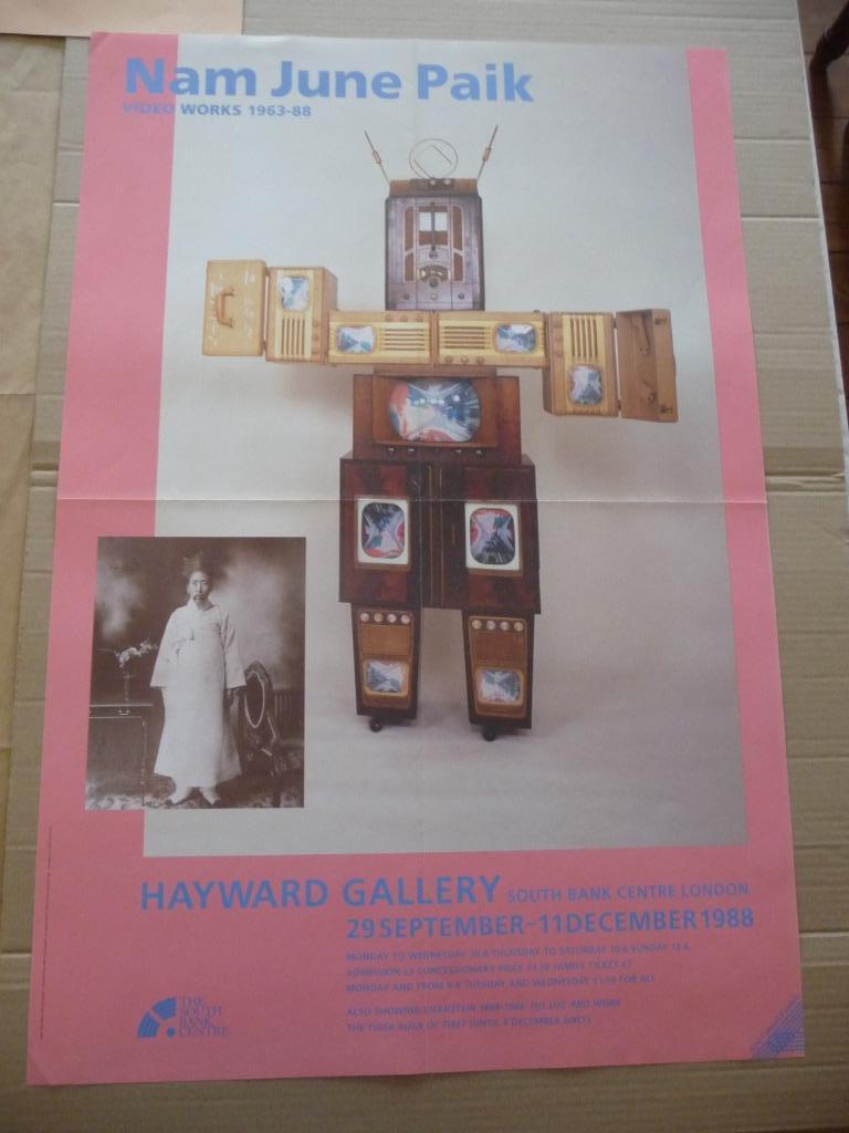 NAM JUNE PAIK, AFFICHE RARE, GALERIE HAYWARD 1988, Antiquités & Art, Art | Lithographies & Sérigraphies, Enlèvement ou Envoi