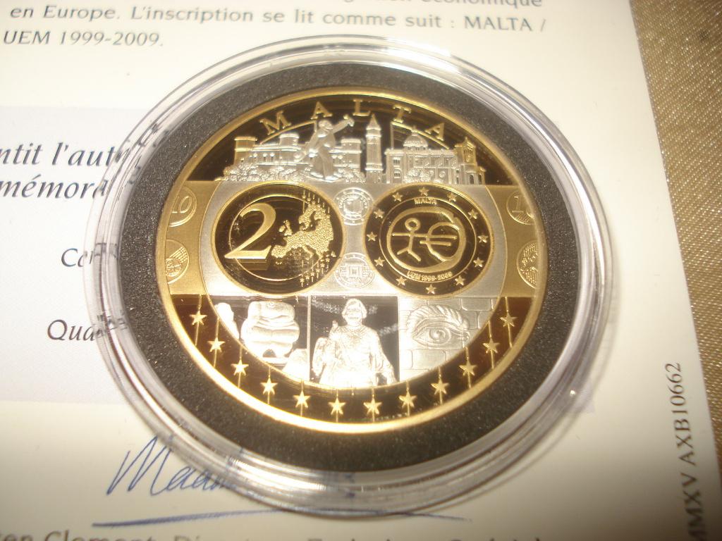 Pièce Commémorative Malte Argent/Plaqué Or Hommage à l'Euro, Timbres & Monnaies, Monnaies | Europe | Monnaies euro, Série, Autres valeurs