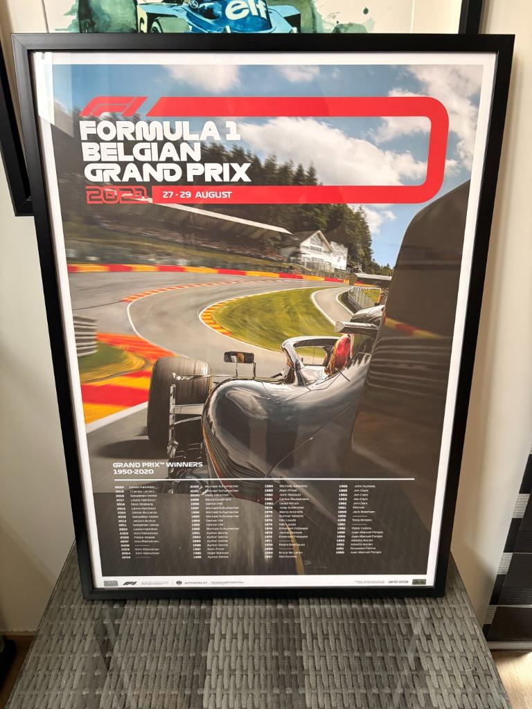 Cadre Affiche Grand Prix F1 de Belgique 2021 (Automobilist), Enlèvement ou Envoi