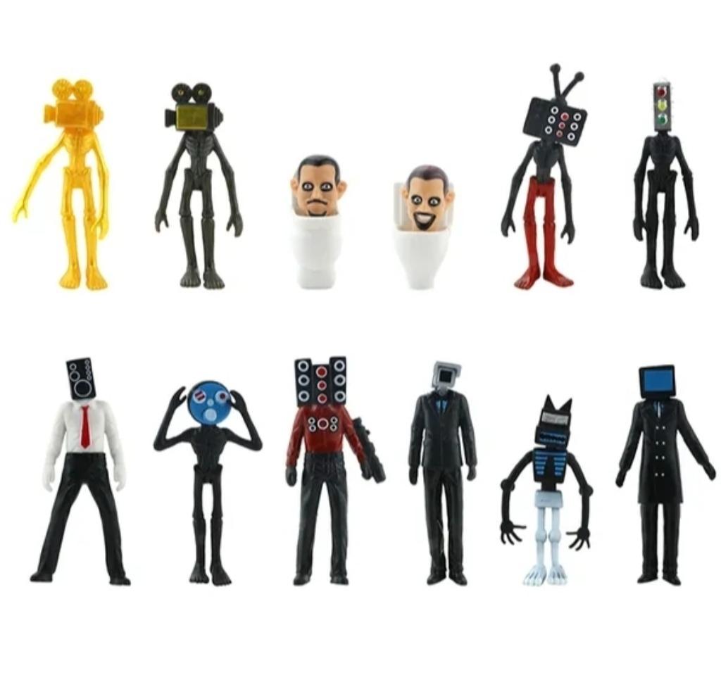 Skibidi toilet beatbox figuren 12 stuks, Ophalen of Verzenden, Nieuw
