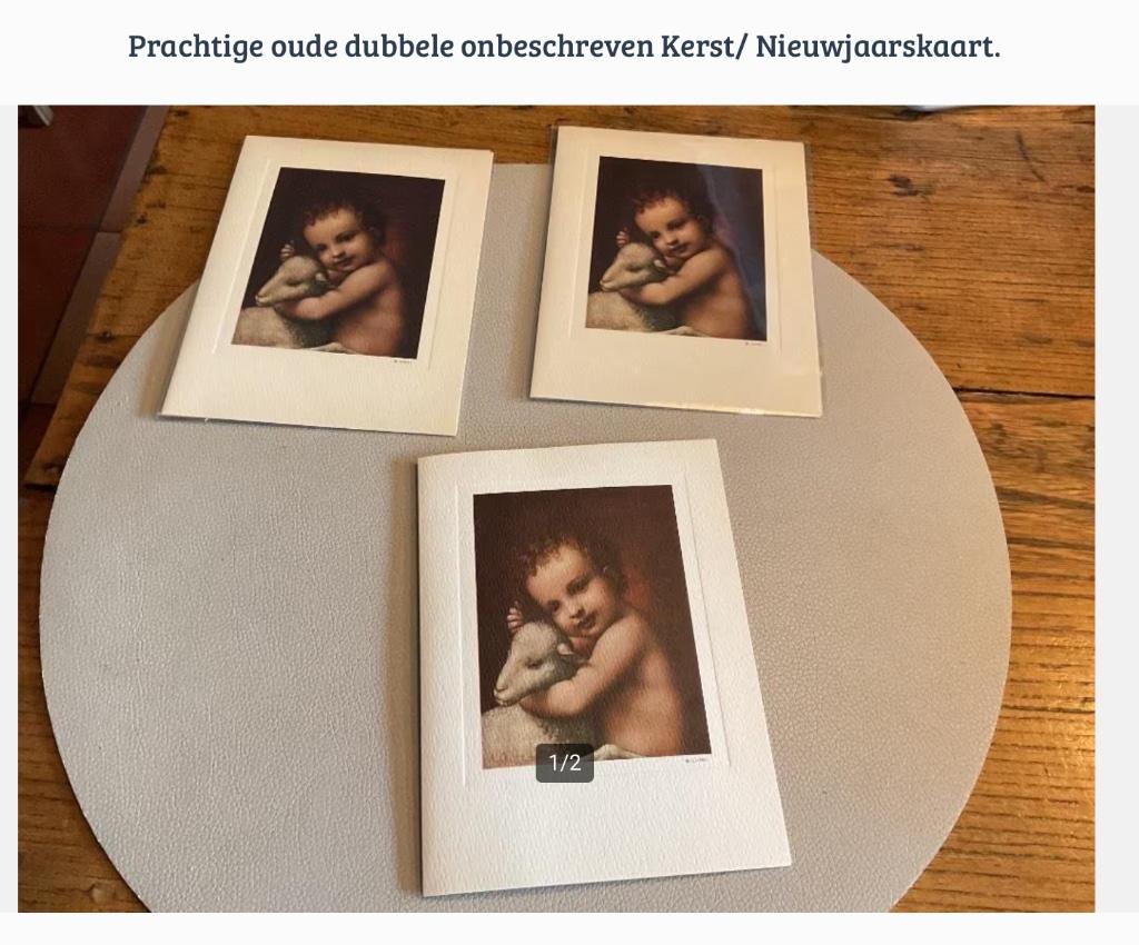 Prachtige oude dubbele onbeschreven Kerstkaarten, Enlèvement ou Envoi