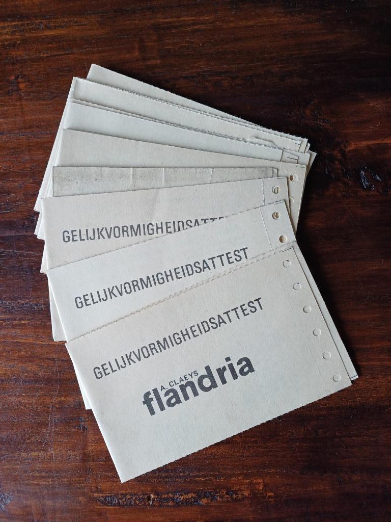 Certificats de conformité Flandria, Vélos & Vélomoteurs, Enlèvement ou Envoi