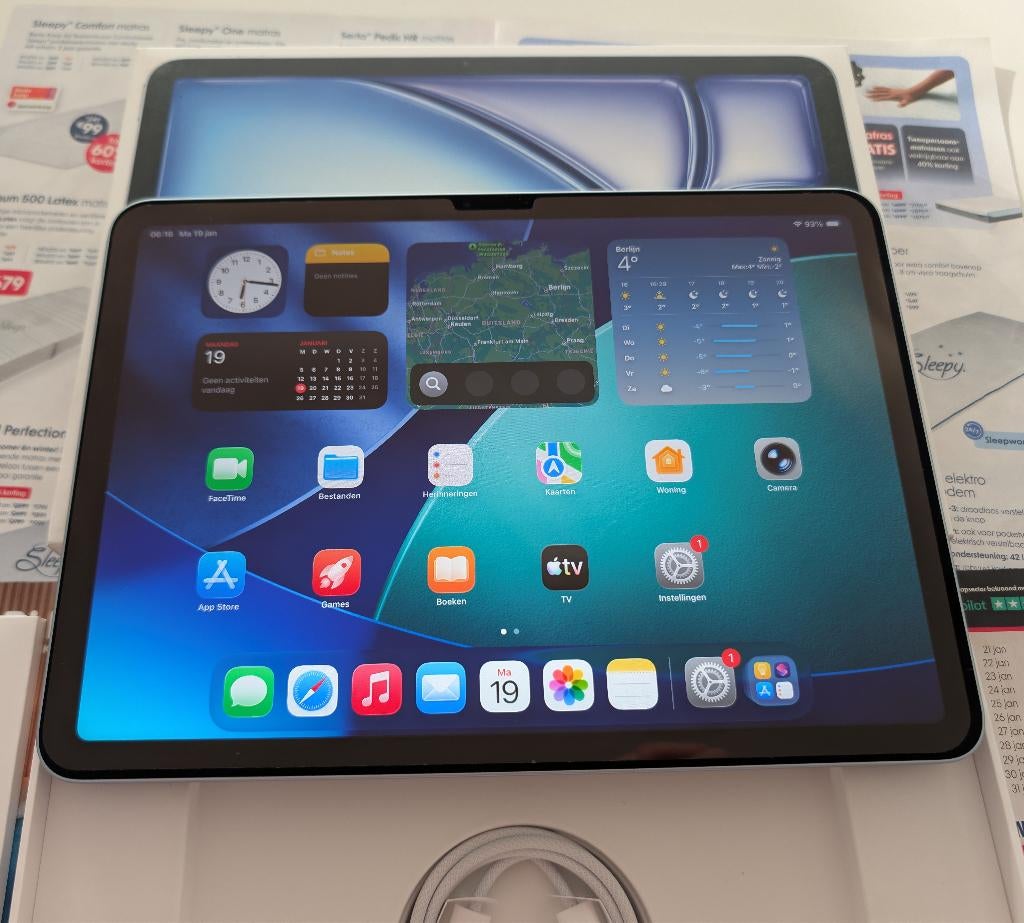 Apple iPad Air M3 128gb 2025 met aankoopbewijs, Informatique & Logiciels, Apple iPad Tablettes, Neuf, 11 pouces, Apple iPad Air