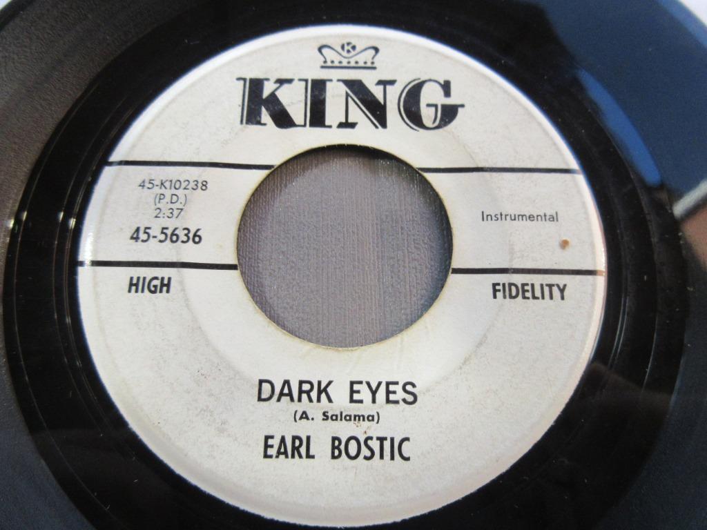 Earl Bostic - Dark eyes   King 5636 promo, Enlèvement ou Envoi, Single, Utilisé, 7 pouces