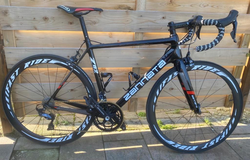 Koersfiets Zannata, Fietsen en Brommers, Ophalen, Zo goed als nieuw, Carbon