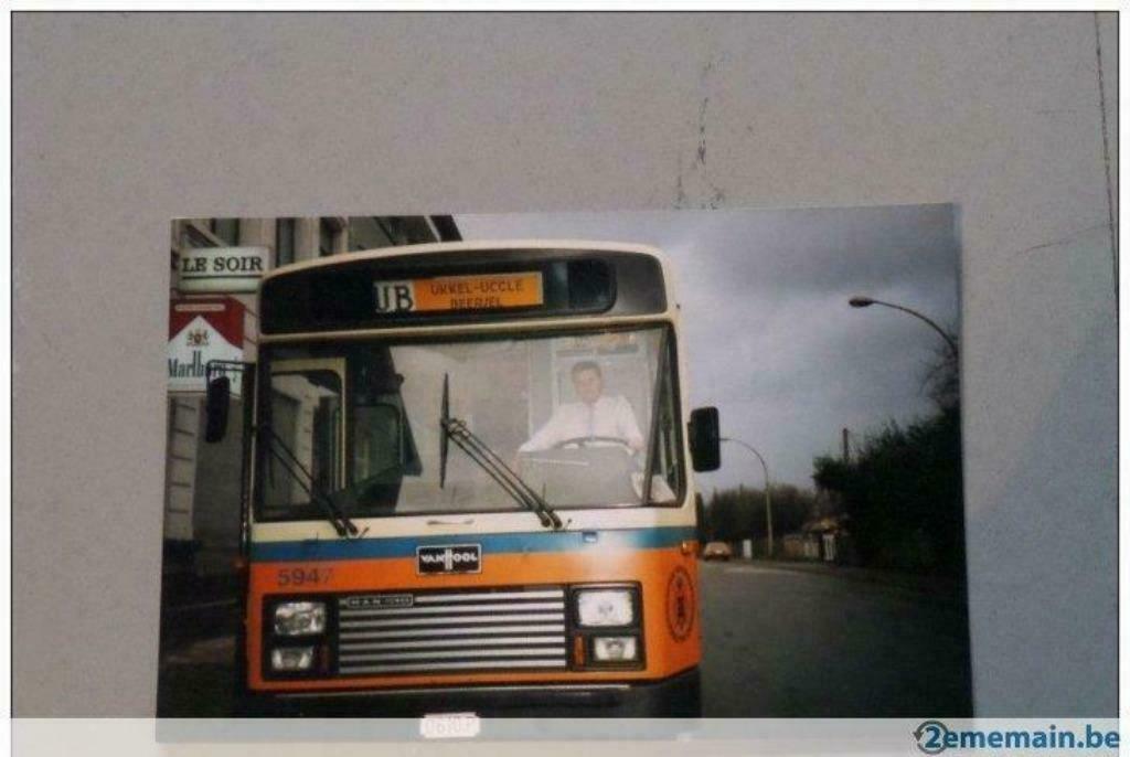 Bus SNCV Gare de Calvoet Décembre 1989, Envoi, Utilisé, Bus ou Métro, Carte ou Gravure