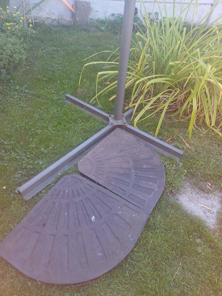 Pied de parasol plus 2 supports, Enlèvement ou Envoi, Comme neuf