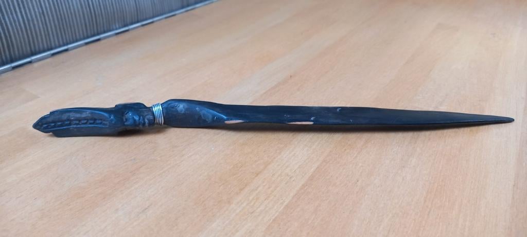 antieke briefopener uit ebbenhout, Antiek en Kunst, Ophalen of Verzenden