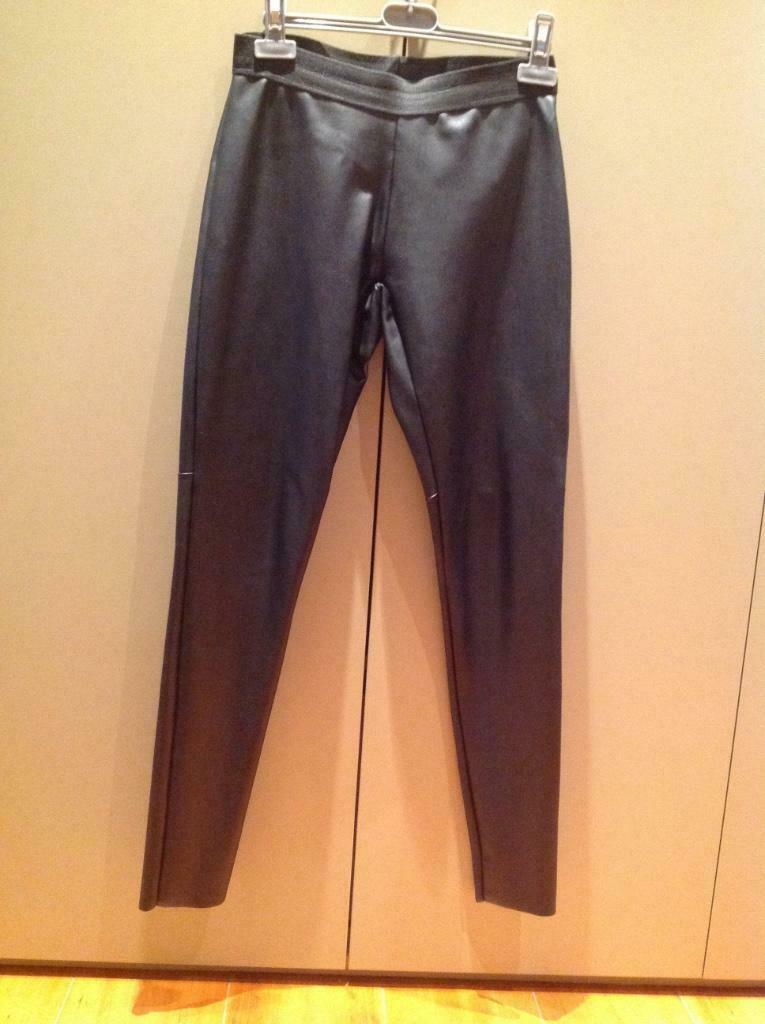 Dames broek Zwart leder, Enlèvement ou Envoi, Comme neuf, Taille 36 (S), Noir