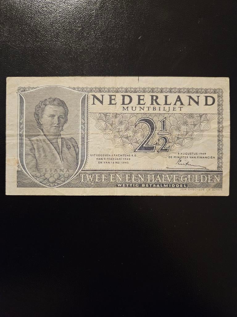 2½ gulden Nederland 1949 jaar, Ophalen of Verzenden, 2½ gulden, Los biljet