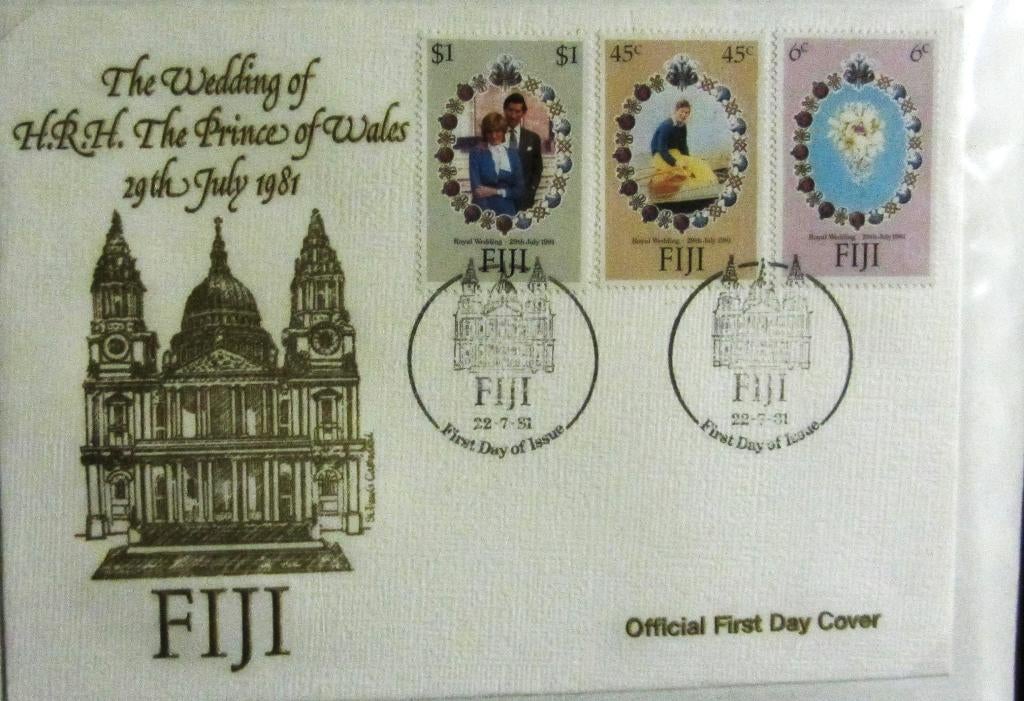 HUWELIJK PRINS CHARLES MET LADY DIANA- FIJI, Enlèvement ou Envoi, Affranchi, Dynastie