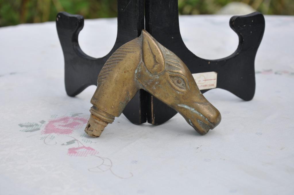 pommeau de canne en laiton tete cheval, Enlèvement ou Envoi
