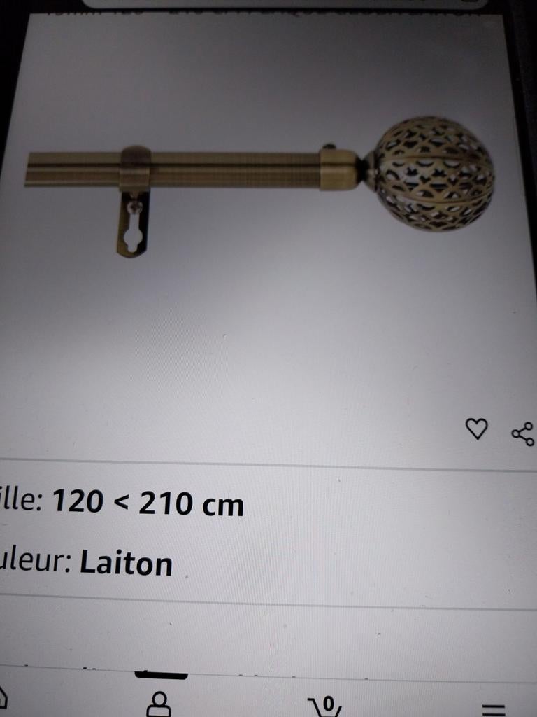 Tringle pour rideaux ou tenture 4 pieces, Enlèvement