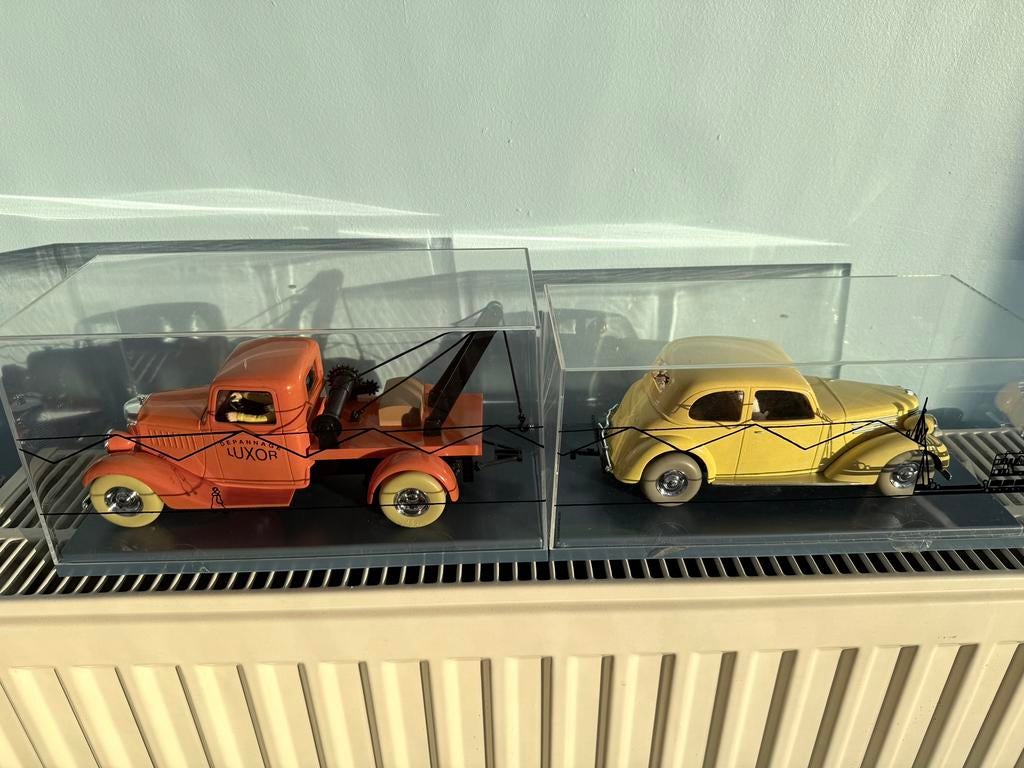 Takelwagen Depannage Luxor + gele Imperia TINTIN 1/24, Verzamelen, Ophalen of Verzenden, Kuifje, Gebruikt, Beeldje of Figuurtje