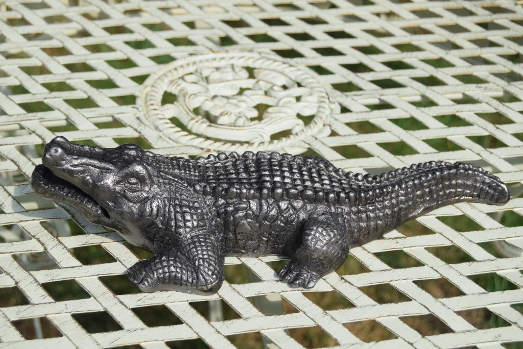 Schitterende gegoten aluminium krokodil, Ophalen of Verzenden, Nieuw