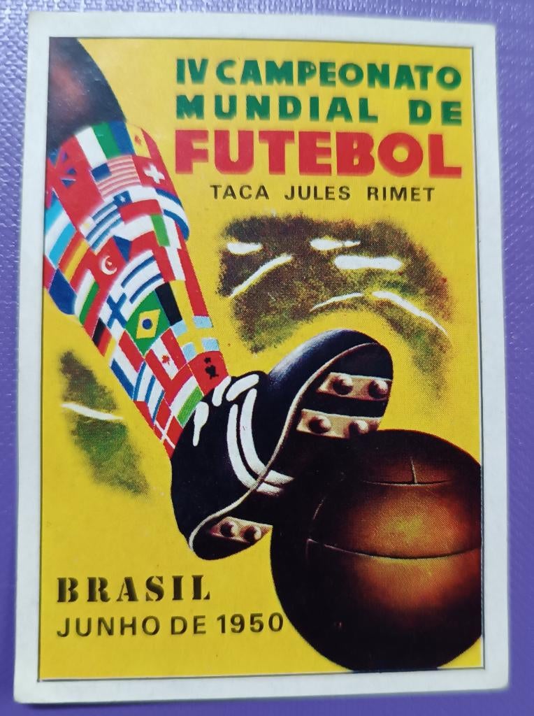 Panini 1970 foot Coupe du monde Mexique 70 affiche 1950, Envoi, Autocollant