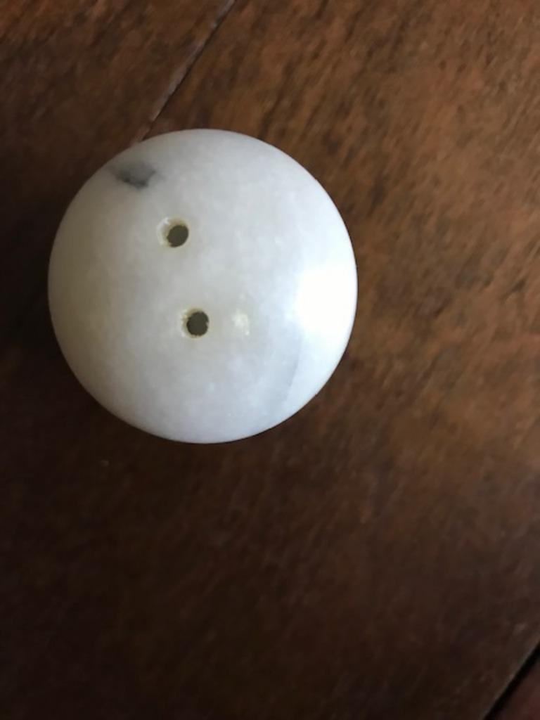 vintage marmeren peper/zout? vat, Ophalen, Gebruikt