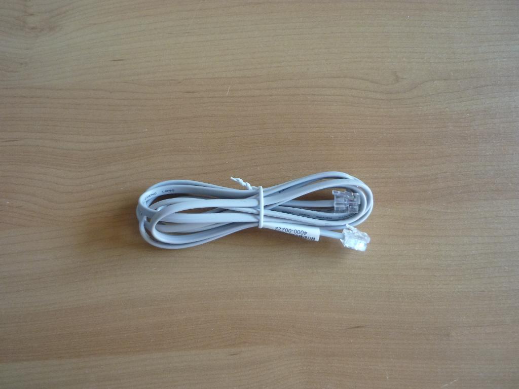 Lichtgrijze platte RJ11 6P4C internetkabel 1,8m, Ophalen of Verzenden