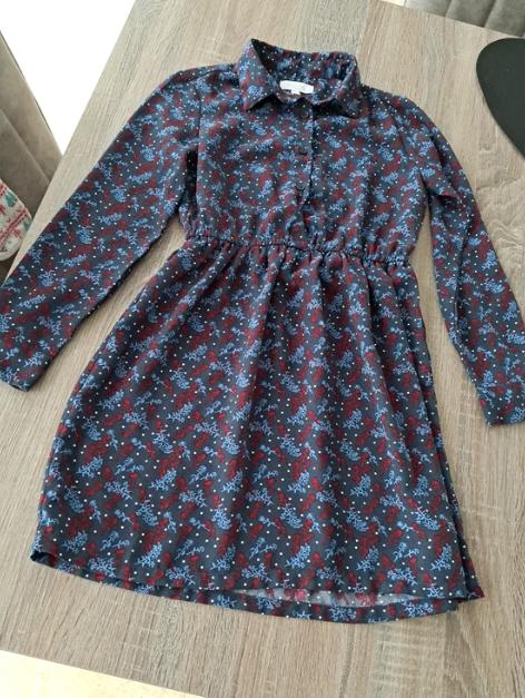 Frizzle donkerblauwe jurk 128, Robe ou Jupe, Enlèvement ou Envoi, Frizzle by Bel & Bo, Comme neuf