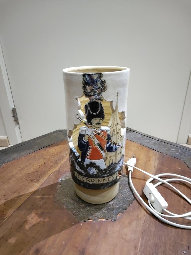 Lampe poterie Biron, Sainte Rolende Gerpinnes, Antiek en Kunst, Antiek | Keramiek en Aardewerk, Ophalen