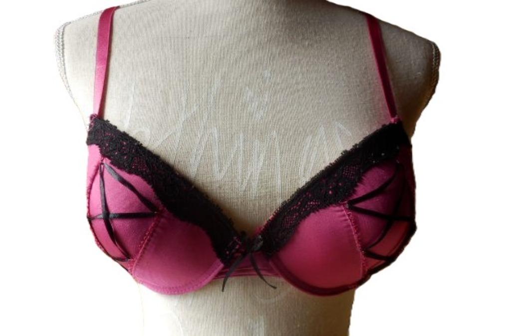 (31) -soutien gorge femme t.90b noir et rose, Ophalen of Verzenden, Roze, BH