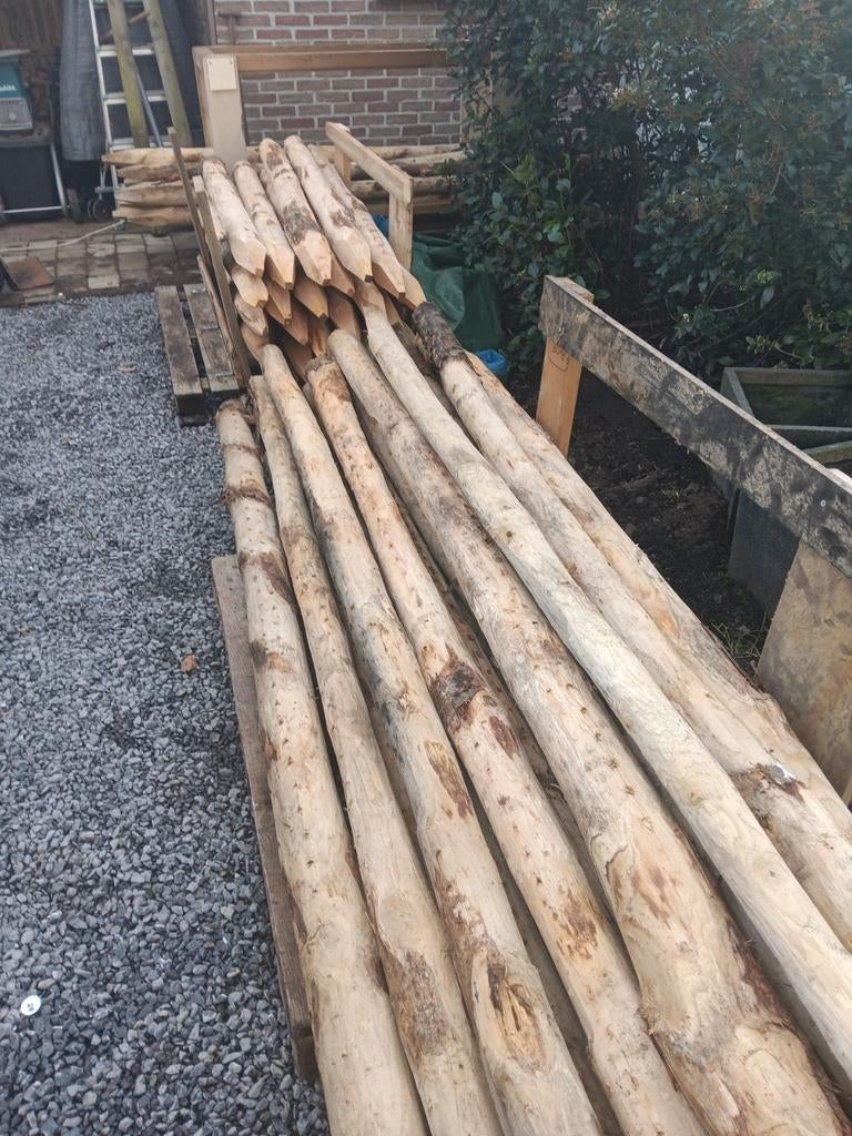 Kastanje kastanjehouten palen hekwerk poortjes, Ophalen, Nieuw, Palen