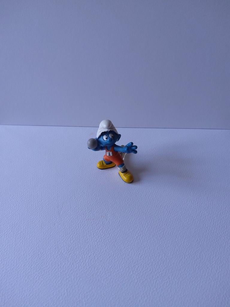 Smurf Olympic Series kogelstoten, Ophalen of Verzenden, Zo goed als nieuw, Poppetje, Figuurtje of Knuffel