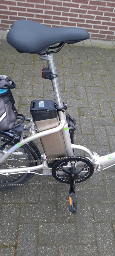 Elektrische mooie plooi fiets grijze zoom maat voor 1m 70, Fietsen en Brommers, Fietsen | Vouwfietsen, Ophalen of Verzenden