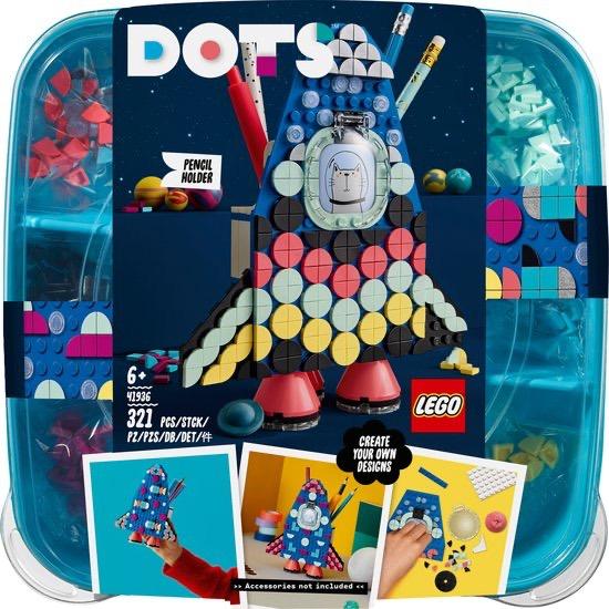 2x Lego dots Raket Pennenpot 41936, Kinderen en Baby's, Speelgoed | Duplo en Lego, Ophalen of Verzenden, Zo goed als nieuw, Complete set