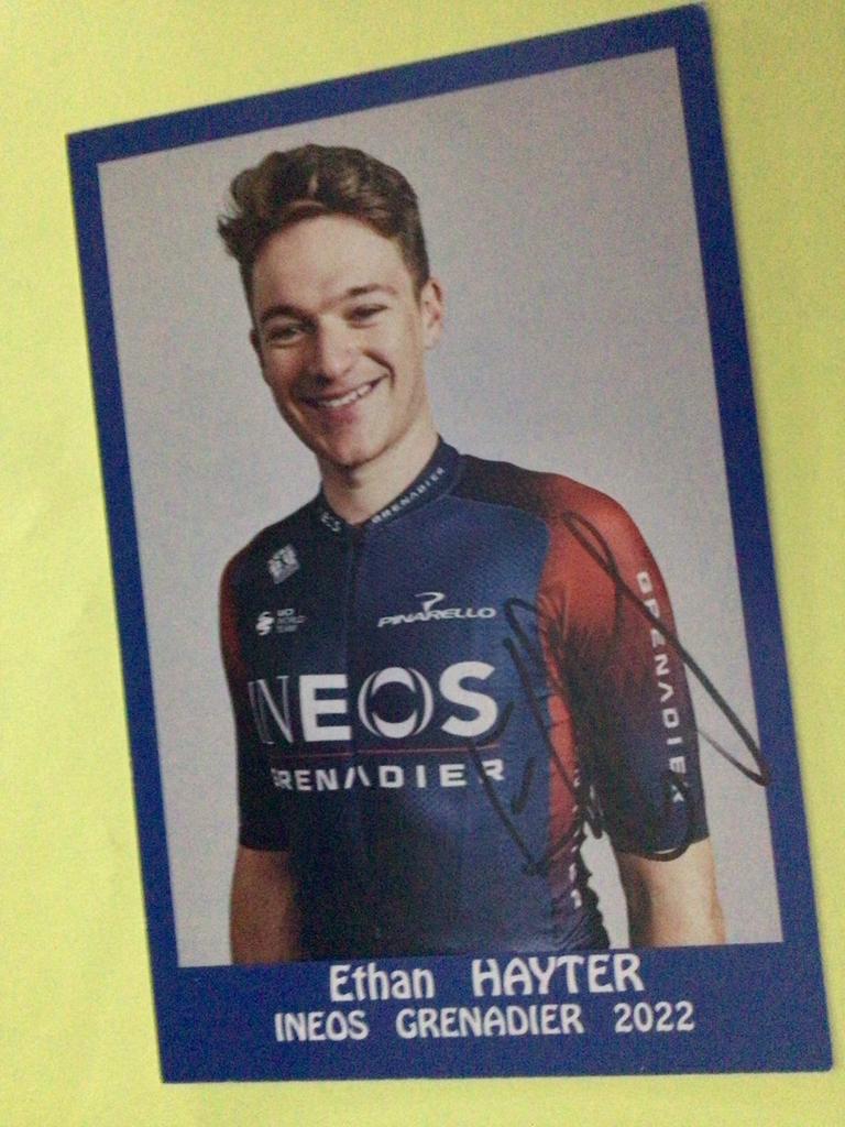 wielerkaart 2022 team ineos  ethan hayter signe, Envoi, Comme neuf