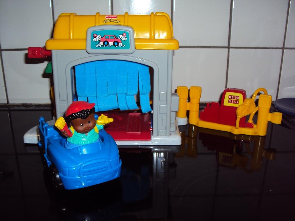 Fisher price little people carwash met autootje en popje, Kinderen en Baby's, Ophalen of Verzenden