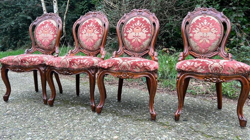 4 barok eetkamer stoelen, Ophalen
