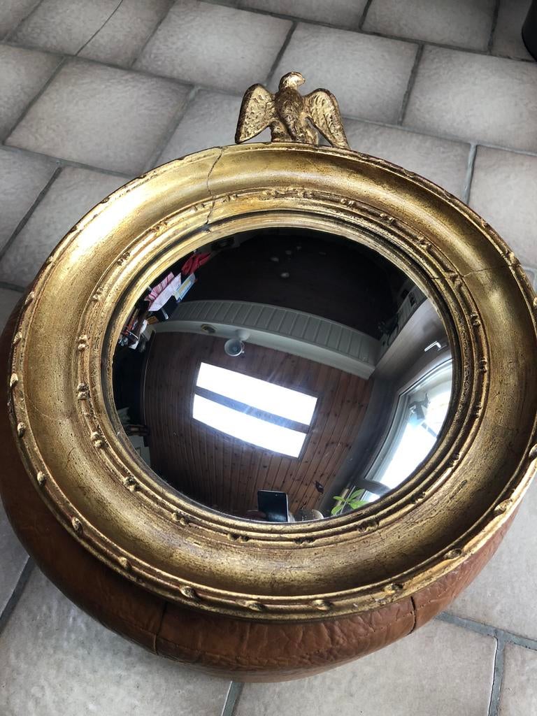 Ancien miroir sorcière en bois et en l’état, Enlèvement