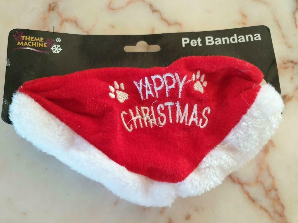 Bandana special chien HAPPY CHRISTMAS pour chien NOÊL, Animaux & Accessoires, Enlèvement ou Envoi, Neuf, Foulard pour chien