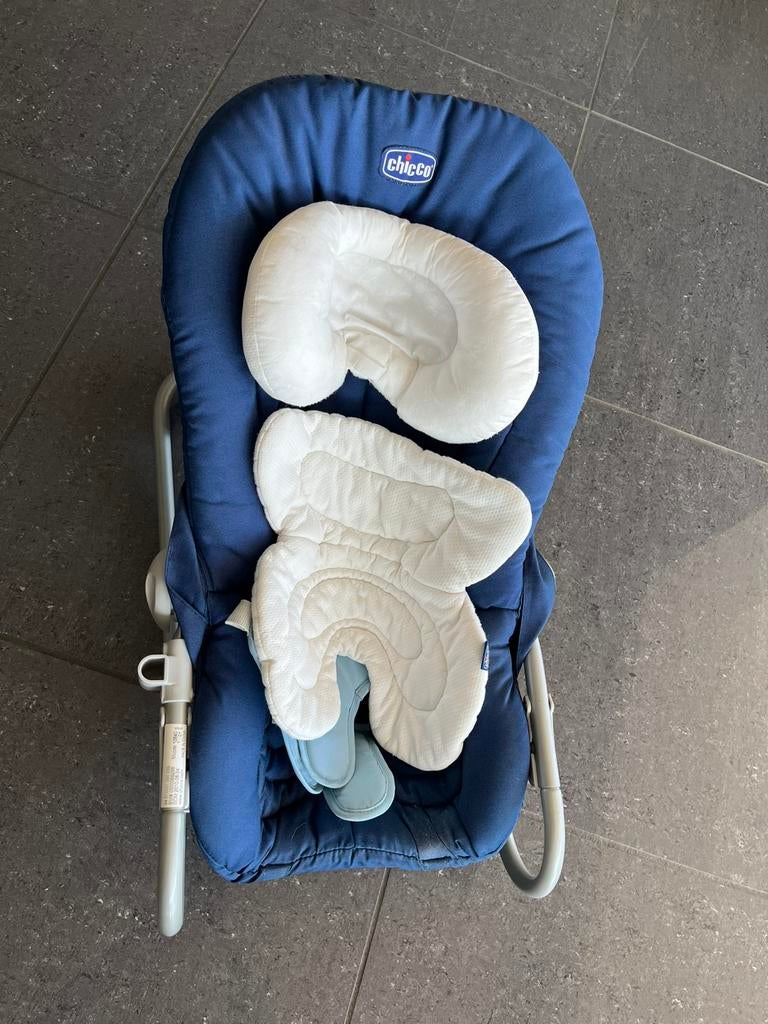 Relax baby Chicco blauw, Avec ceinture(s), Utilisé, Chaise rebondissante, Enlèvement