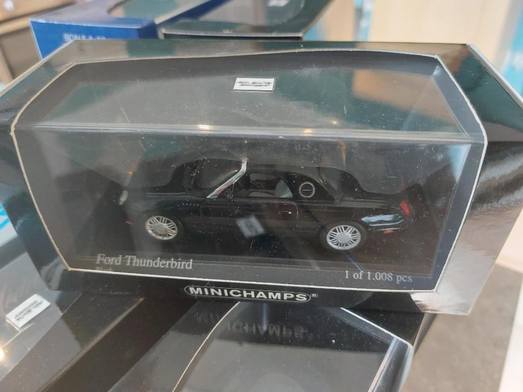 Minichamps Ford Thunderbird de 2002 black 1/43, Ophalen of Verzenden, Nieuw, Auto, MiniChamps