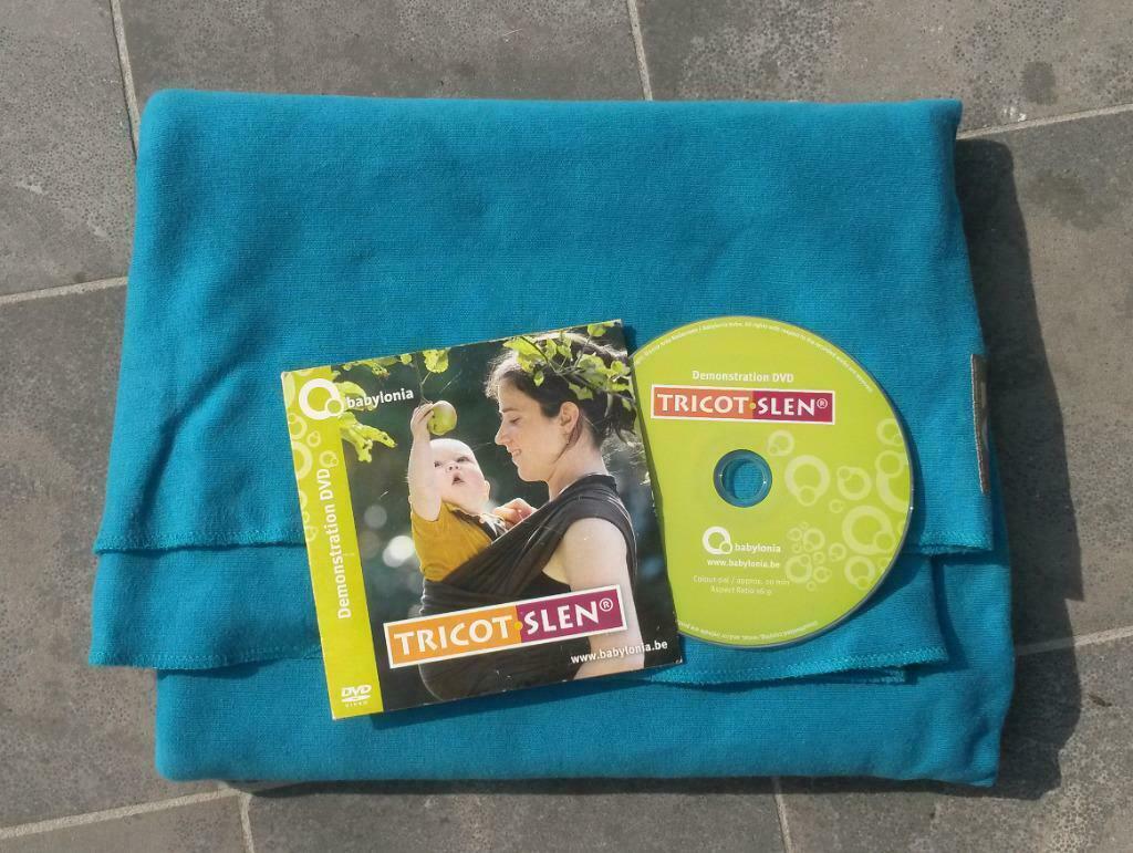 Babylonia Tricot draagdoek petrol, Enlèvement ou Envoi, Comme neuf, Ventre, Dos ou Côté, Écharpe de portage
