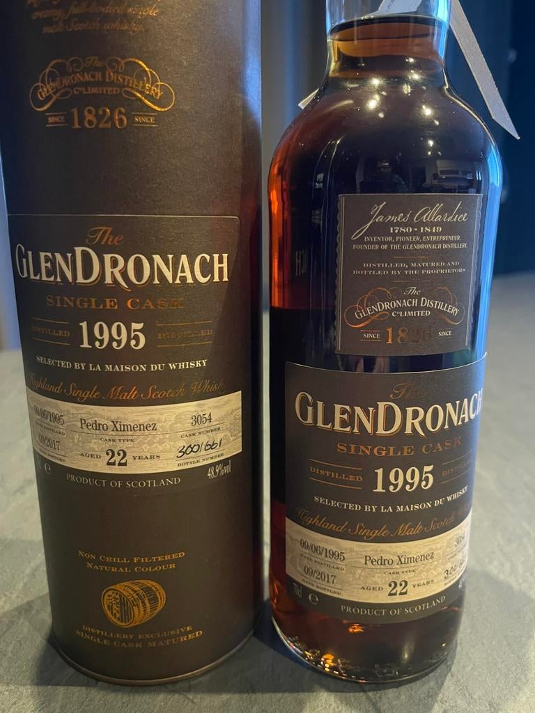 Glendronach 1995 single cask, Collections, Vins, Enlèvement, Comme neuf, France