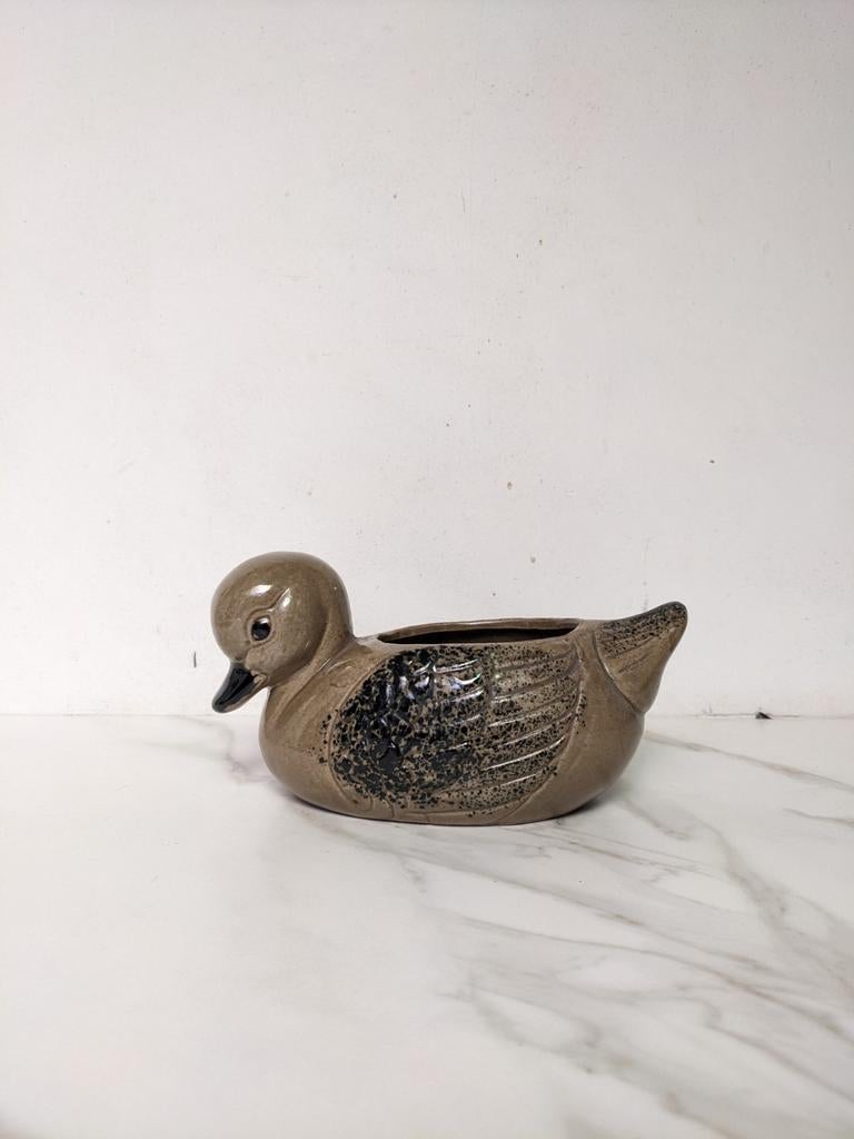 vintage eend bloempot, Enlèvement ou Envoi, Comme neuf, Poterie ou Porcelaine