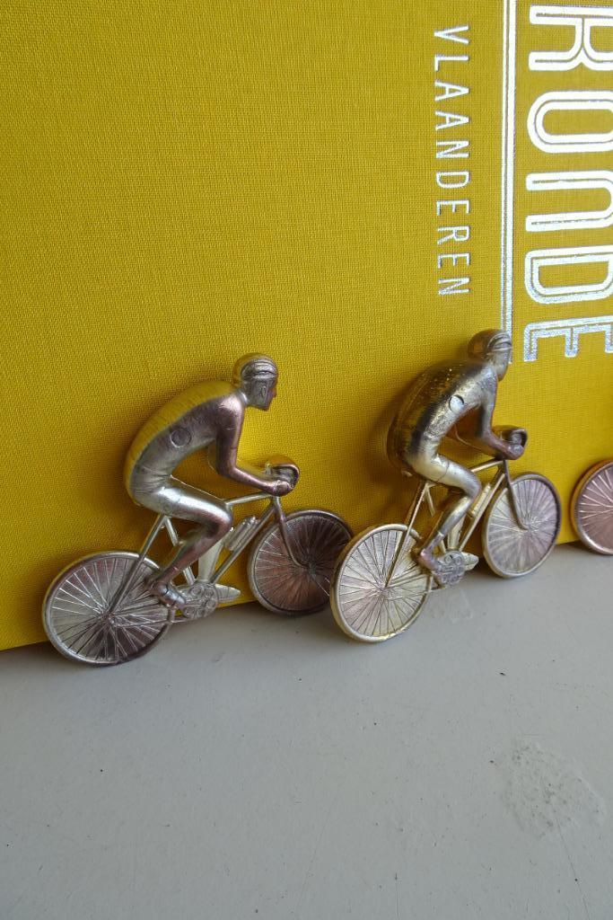 3 x miniatuur wielrenner, Ophalen of Verzenden, Gebruikt, Mens