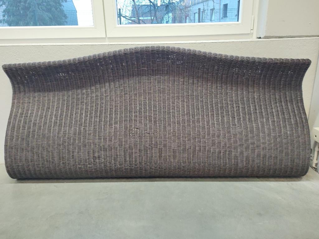 Belle tête de lit en rotin vintage, Huis en Inrichting, Slaapkamer | Bedden, Ophalen, Gebruikt, Bruin, Overige materialen