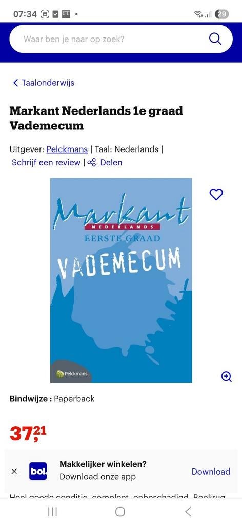Markant Nederlands Vademecum (1ste graad)

Nieuwstaat, Boeken, Schoolboeken, Ophalen of Verzenden, Zo goed als nieuw, Economie
