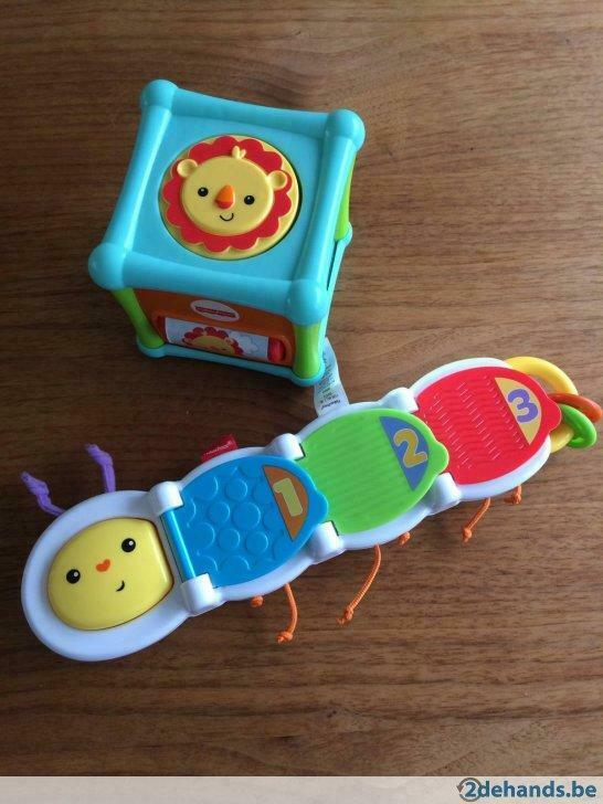 Fisher Price kubus en activiteitenworm, Kinderen en Baby's, Speelgoed | Overig, Gebruikt, Ophalen of Verzenden