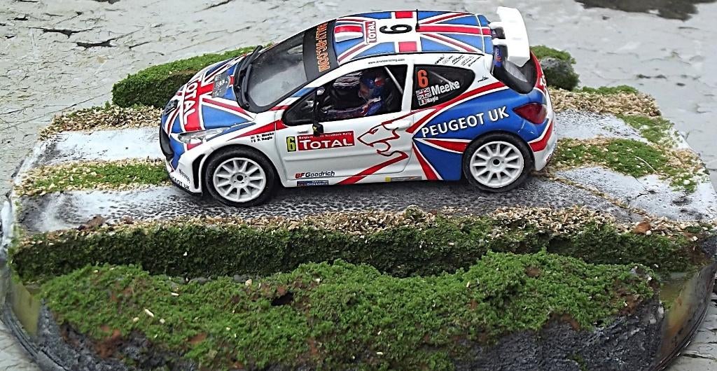 Diorama Peugeot 207 S2000 K. MEEKE Ypres 2009, Enlèvement, Utilisé, 1:35 à 1:50, Diorama