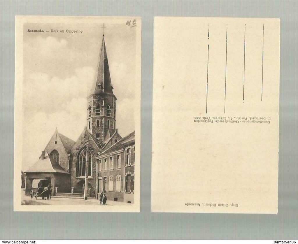 ASSENEDE-Kerk en  Omgeving, Envoi, 1940 à 1960, Non affranchie, Flandre Orientale