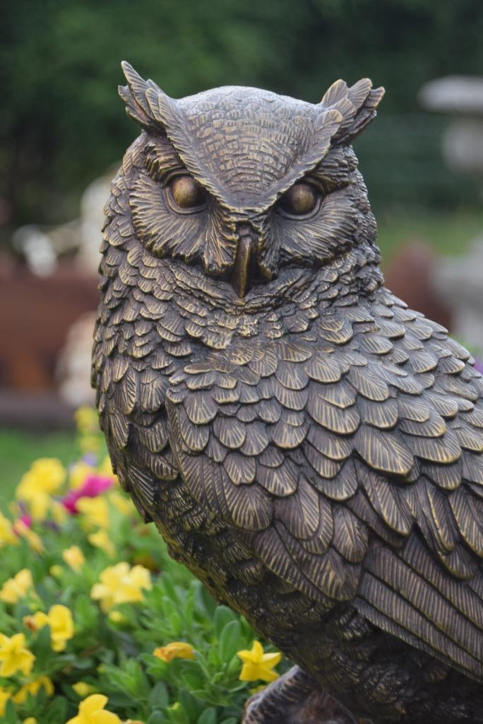 Grote bronzen uil gesigneerd, Antiek en Kunst, Ophalen of Verzenden, Brons